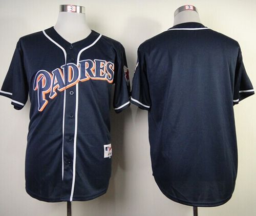 Padres Blank Navy Blue 1998 Turn Back The Clock Stitched MLB Jersey - Click Image to Close